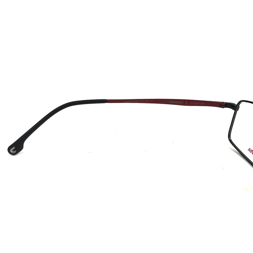 Carrera Eyeglasses Frames 8867 003 Matte Black Red Rectangle Titanium 55-18-145
